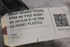 REAR BRAKE PEDAL ARM W/ PAD 42407-08 2010 H-D ULTRA CLASSIC FLHTCU