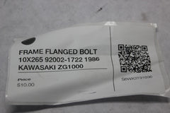 FRAME FLANGED BOLT 10X265 92002-1722 1986 KAWASAKI ZG1000