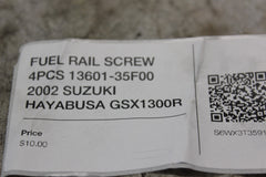 FUEL RAIL SCREW 4PCS 13601-35F00 2002 SUZUKI HAYABUSA GSX1300R