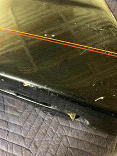 Harley Davidson OEM Lower Saddlebag (1) LEFT Side Vivid Black Red/Gold Pinstripe