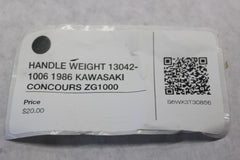 HANDLE WEIGHT 13042-1006 1986 KAWASAKI CONCOURS ZG1000