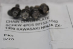 CHAIN COVER PLATE SCREW 4PCS 92153-1582 1999 KAWASAKI NINJA ZX-9R