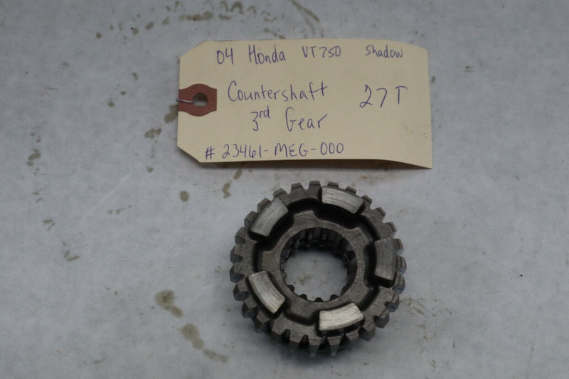 OEM Honda Motorcycle Countershaft 3rd Gear 27T 2004 Shadow VT750 23461-MEG-000