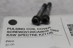 PULSING COIL COVER SCREW (2) 120CA0635 1982 KAW SPECTRE KZ1100