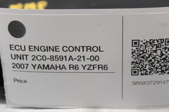 ECU ENGINE CONTROL UNIT 2C0-8591A-21-00 2007 YAMAHA R6 YZFR6