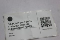 OIL PUMP BOLT 6PCS 4742A 891 1997 HD ELETRAGLIDE FLHTC-I