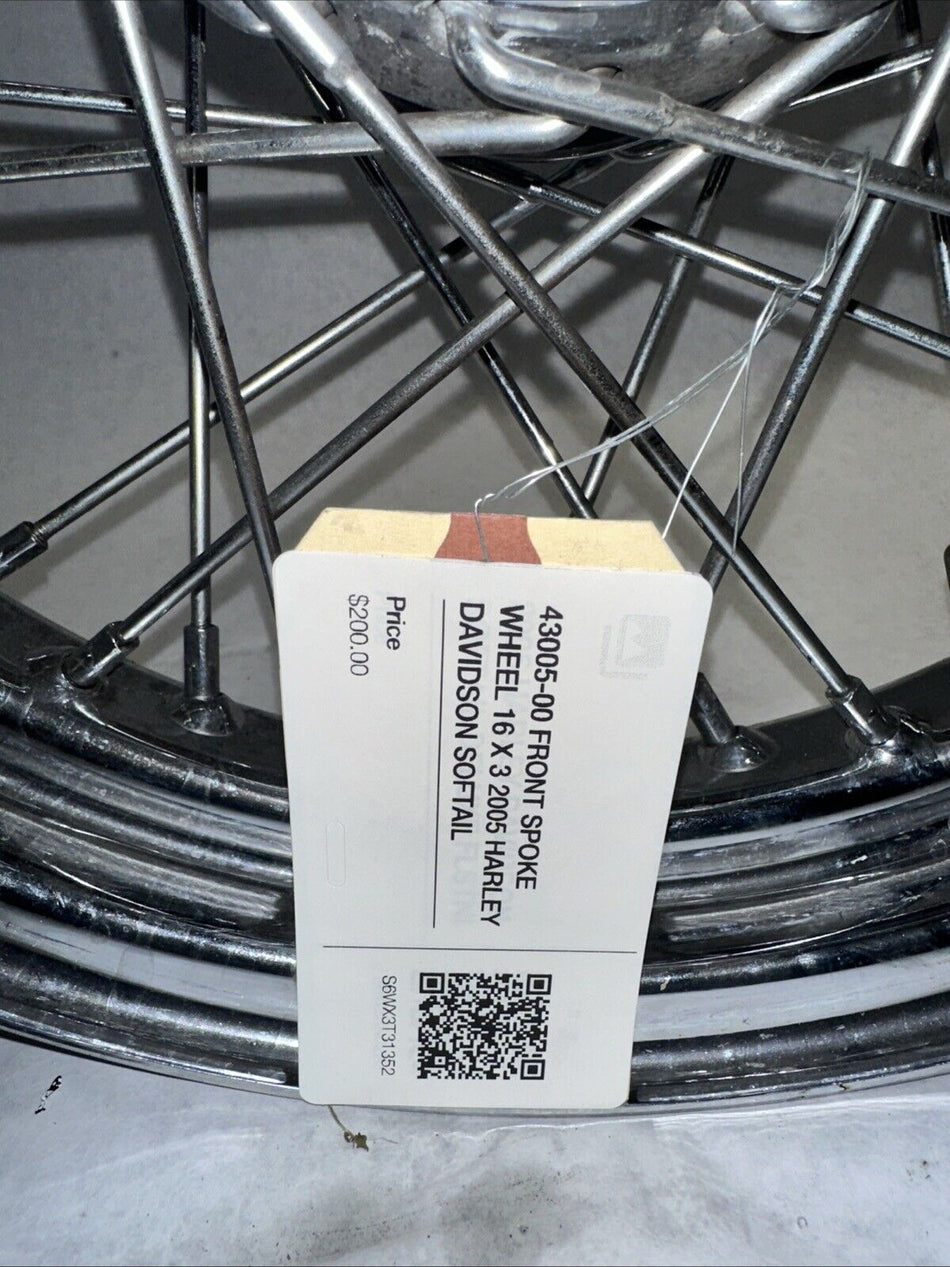 43005-00 FRONT SPOKE WHEEL 16 X 3 2005 HARLEY DAVIDSON SOFTAIL