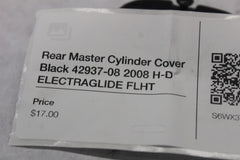 Rear Master Cylinder Cover Black 42937-08 2008 H-D ELECTRAGLIDE FLHT