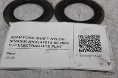 REAR FORK SHAFT NYLON SPACER 2PCS 47513-80 2000 H-D ELECTRAGLIDE FLHT