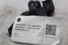 REAR STEP STAY RIGHT (US ONLY) 35011-1630-CQ  2002 KAWASAKI ZX-6