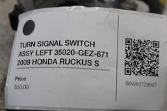 TURN SIGNAL SWITCH ASSY LEFT 35020-GEZ-671 2009 HONDA RUCKUS S