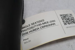 SINGLE SEAT (SEE PHOTOS) 77100-MEE-D00 2006 HONDA CBR600RR