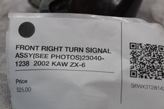 FRONT RIGHT TURN SIGNAL ASSY (SEE PHOTOS) 23040-1238  2002 KAW ZX-6