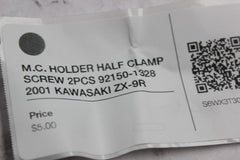 M.C. HOLDER HALF CLAMP SCREW 2PCS 92150-1328 2001 KAWASAKI ZX-9R