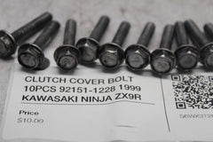 CLUTCH COVER BOLT 10PCS 92151-1228 1999 KAWASAKI NINJA ZX9R