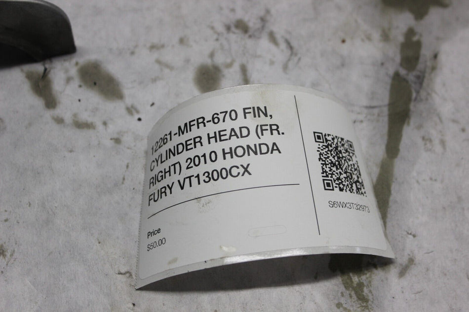 12261-MFR-670 FIN, CYLINDER HEAD (FR. RIGHT) 2010 HONDA FURY VT1300CX