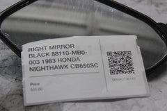 RIGHT MIRROR BLACK 88110-MB0-003 1983 HONDA NIGHTHAWK CB650SC