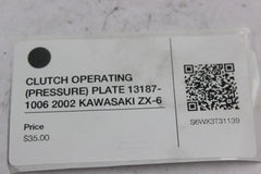 CLUTCH OPERATING (PRESSURE) PLATE 13187-1006 2002 KAWASAKI ZX-6