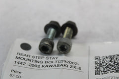 REAR STEP STAY MOUNTING BOLT (2) 92002-1442  2002 KAWASAKI ZX-6