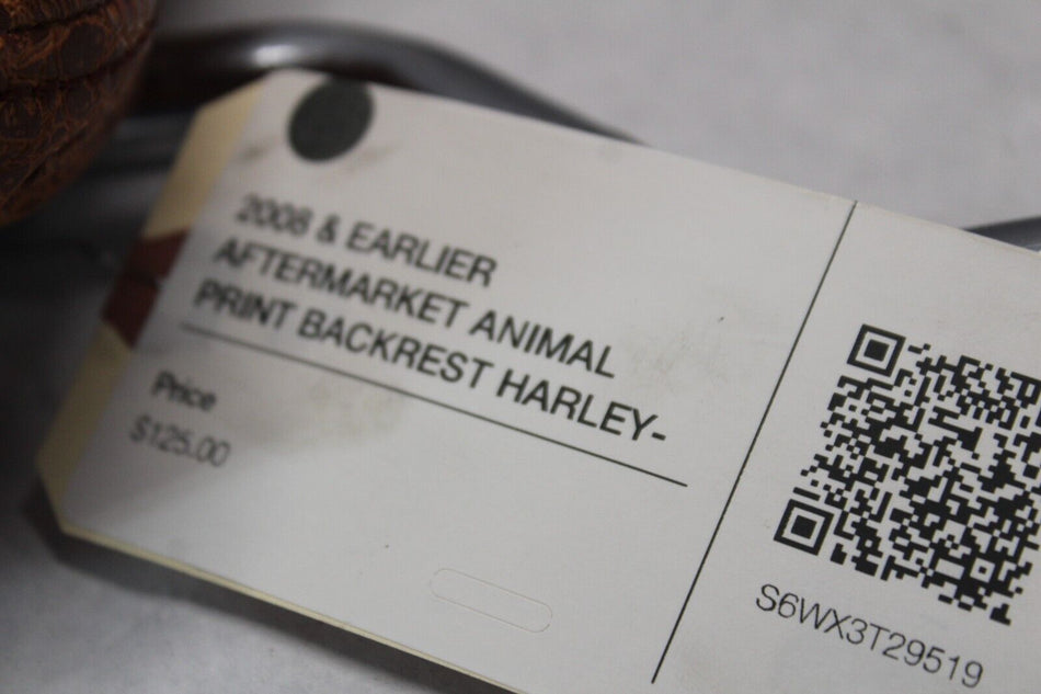 2008 & EARLIER AFTERMARKET ANIMAL PRINT BACKREST HARLEY-DAVIDSON