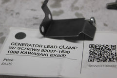 GENERATOR LEAD CLAMP W/ SCREWS 92037-1630 1988 KAWASAKI EX500
