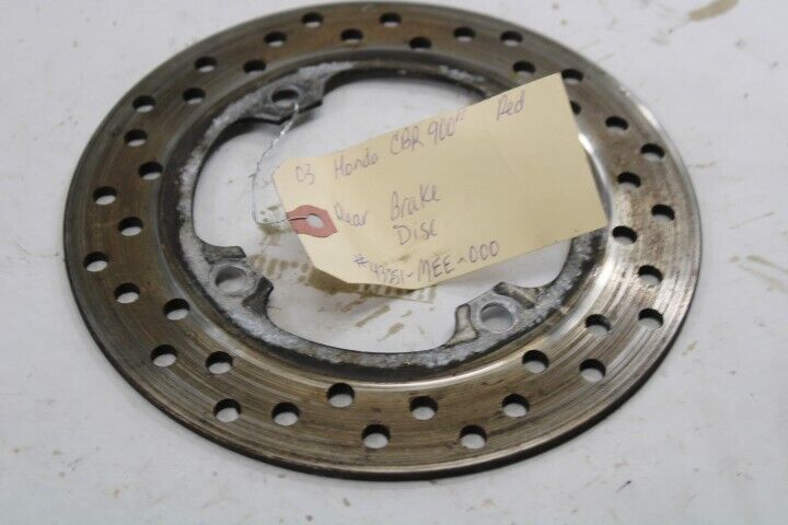 OEM Honda Motorcycle Rear Brake Disc #43251-MEE-000 2003 CBR900RR Black Red