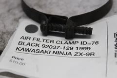 AIR FILTER CLAMP ID=76 BLACK 92037-129 1999 KAWASAKI NINJA ZX-9R