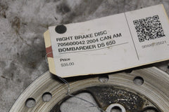 RIGHT BRAKE DISC 705600042 2004 CAN AM BOMBARDIER DS 650