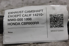 EXHAUST CAMSHAFT EXCEPT CALIF 14210-MW0-000 1998 HONDA CBR900RR