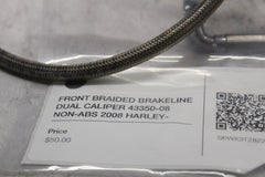 FRONT BRAIDED BRAKELINE DUAL CALIPER 43350-08 NON-ABS 2008 HARLEY-DAVIDSON STREE