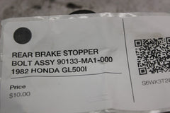 REAR BRAKE STOPPER BOLT ASSY 90133-MA1-000 1982 HONDA GL500I SILVERWING