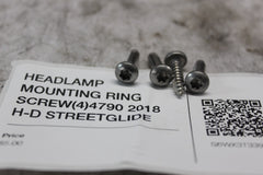 HEADLAMP MOUNTING RING SCREW (4) 4790 2018 H-D STREETGLIDE