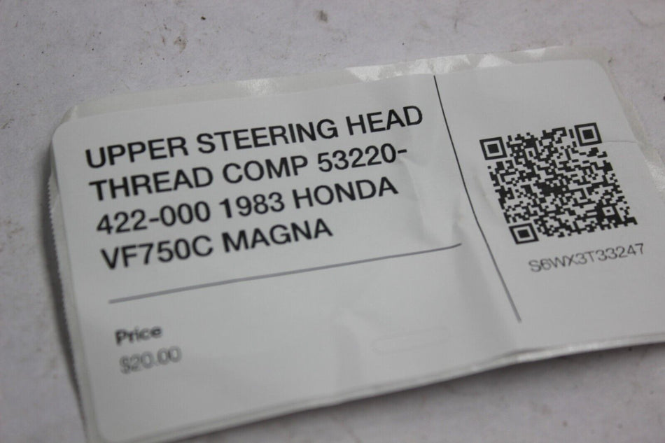 UPPER STEERING HEAD THREAD COMP 53220-422-000 1983 HONDA VF750C MAGNA