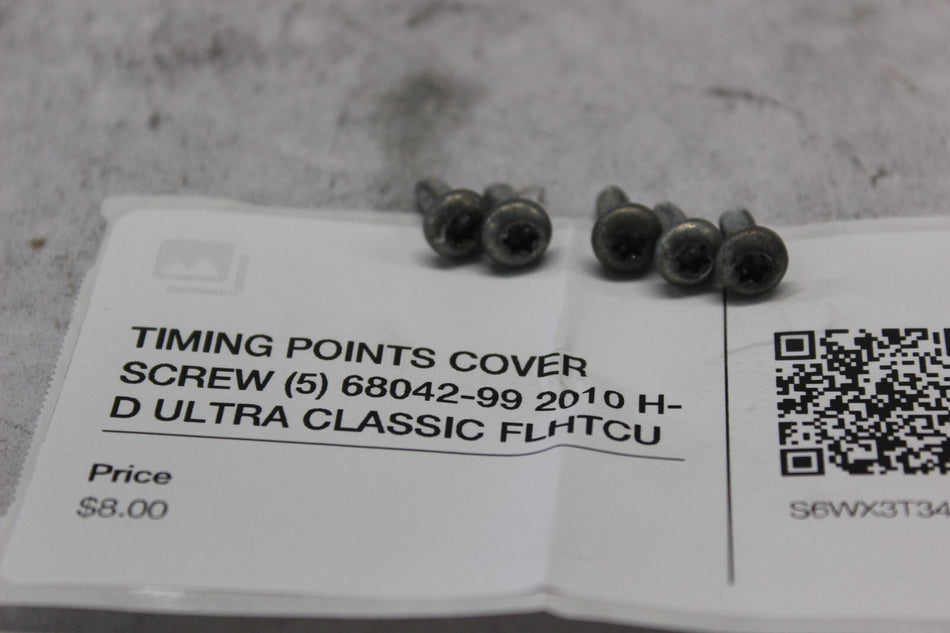 TIMING POINTS COVER SCREW (5) 68042-99 2010 H-D ULTRA CLASSIC FLHTCU