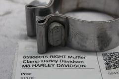 65900015 RIGHT Muffler Clamp Harley Davidson M8 HARLEY DAVIDSON