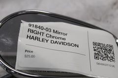91840-03 Mirror RIGHT Chrome HARLEY DAVIDSON