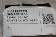 SEAT RUBBER DAMPER 3PCS 92075-156 1980 KAWASAKI KZ440LTD