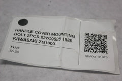 HANDLE COVER MOUNTING BOLT 2PCS 222C0525 1986 KAWASAKI ZG1000