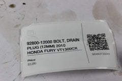 92800-12000 BOLT, DRAIN PLUG (12MM) 2010 HONDA FURY VT1300CX