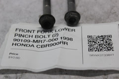 FRONT FORK LOWER PINCH BOLT (2) 90109-MR7-000 1998 HONDA CBR900RR