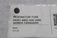 RESONATOR TUBE 64351-MEE-A00 2006 HONDA CBR600RR