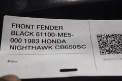 FRONT FENDER BLACK 61100-ME5-000 1983 HONDA NIGHTHAWK CB650SC