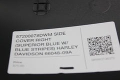 57200078DWM SIDE COVER RIGHT (SUPERIOR BLUE) HARLEY DAVIDSON 66048-09A