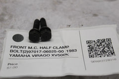 FRONT M.C. HALF CLAMP BOLT (2) 97017-06025-00  1983 YAMAHA VIRAGO XV500K