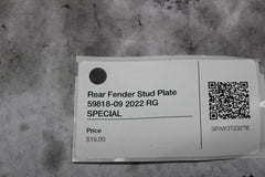 Rear Fender Stud Plate 59818-09 2022 HARLEY DAVIDSON ROADGLIDE