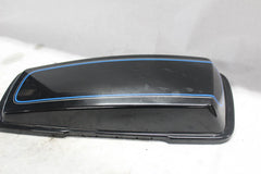 90756-93 Saddlebag Lid RIGHT Harley Davidson BLACK W/ LIGHT BLUE & SILVER PINSTR