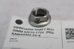 SWINGARM SHAFT NUT 20MM 92015-1724  2002 KAWASAKI ZX-6