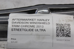 AFTERMARKET HARLEY DAVIDSON WINDSHIELD TRIM CHROME 2013 STREETGLIDE ULTRA