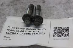 Front Brake Caliper Screw (2) 44160-00 2010 H-D ULTRA CLASSIC FLHTCU