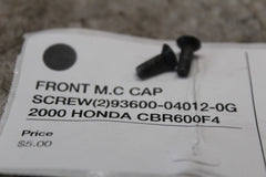 FRONT M.C CAP SCREW (2) 93600-04012-0G 2000 HONDA CBR600F4